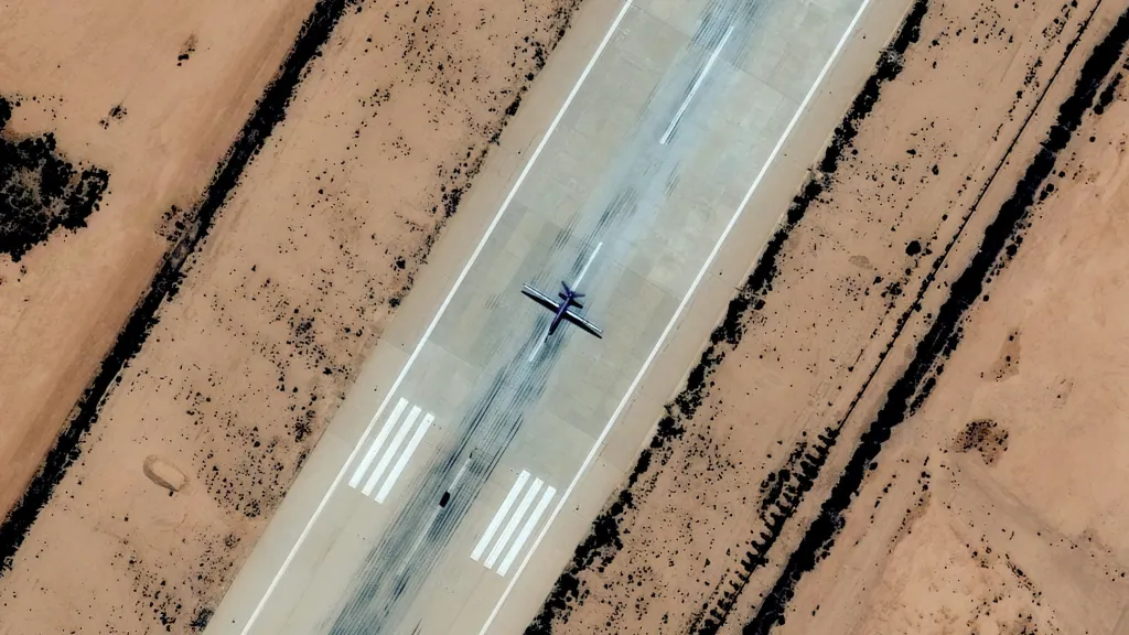 Na letecké základně al-Chádim v Libyi je zřejmě dron čínské výroby Feilong-1