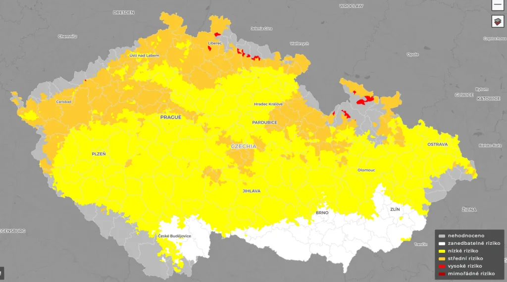 Hrozba mrazu pro řepku olejnou v úterý 23. dubna 2024