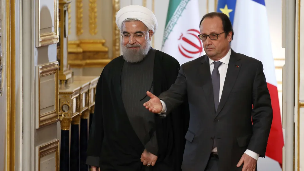 Hasan Rouhání a Francois Hollande