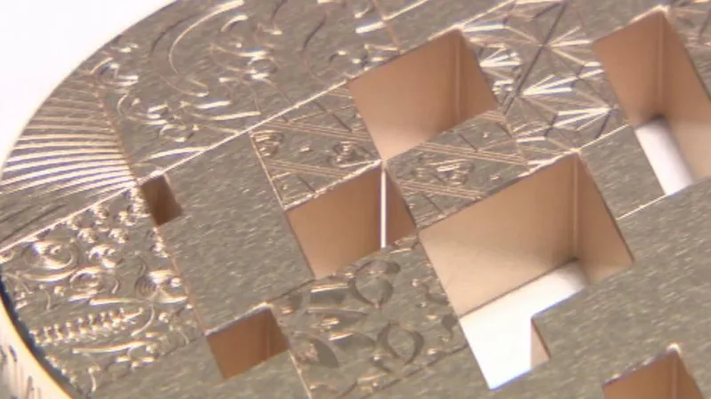 Detail bronzové medaile