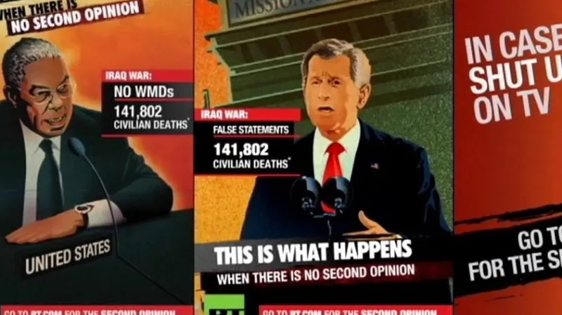 Washingtonské poutače lákající ke sledování Russia Today