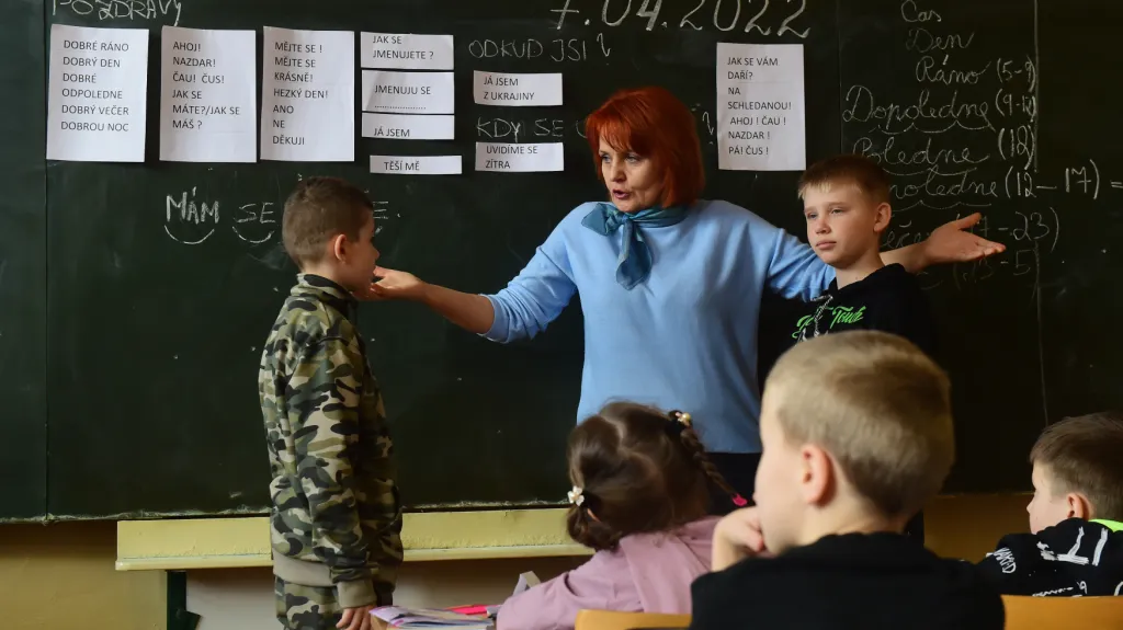 Výuka ukrajinských dětí v adaptační třídě