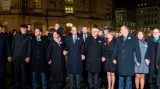 Německý prezident Steinmeier a další hosté v centru Drážďan