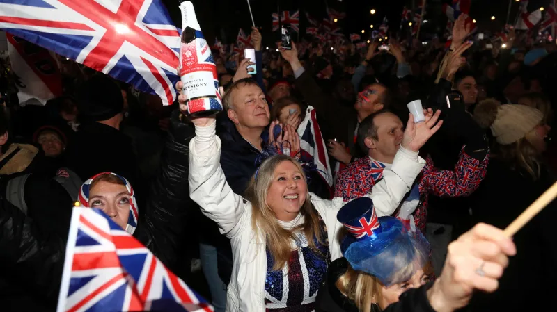 Oslavy brexitu v Londýně