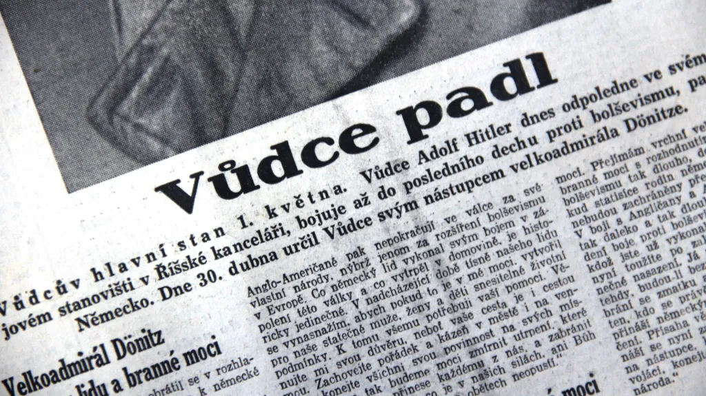 Smrt Adolfa Hitlera v českém tisku