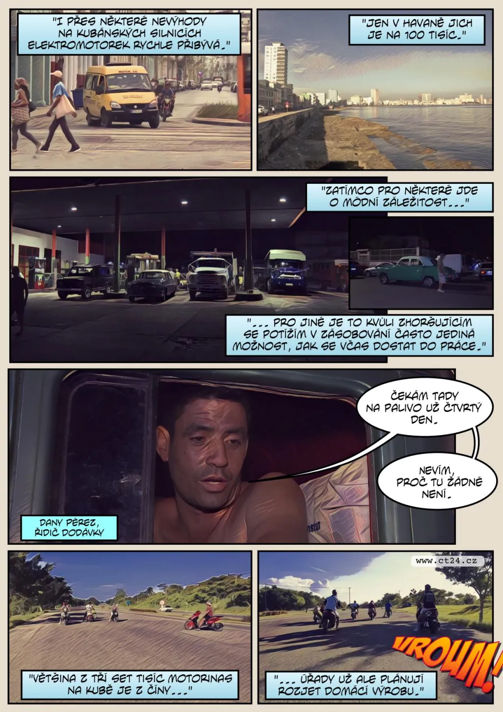 Elektromobilita dorazila už i na Kubu, mladí si upravují motorky na bateriový pohon