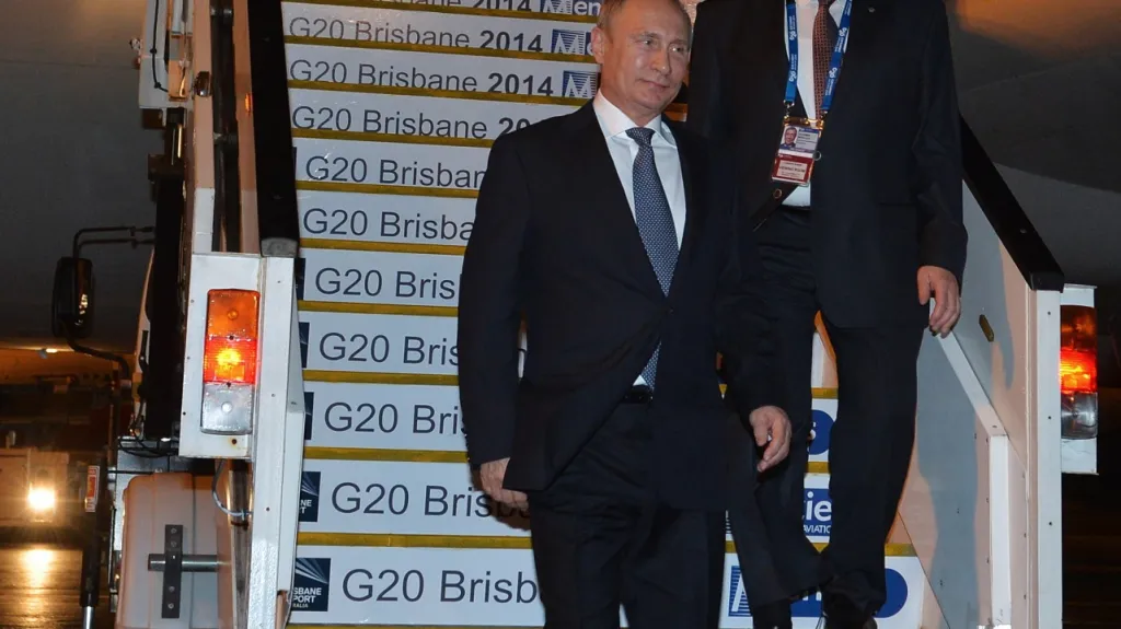 Vladimír Putin přilétá na summit G20