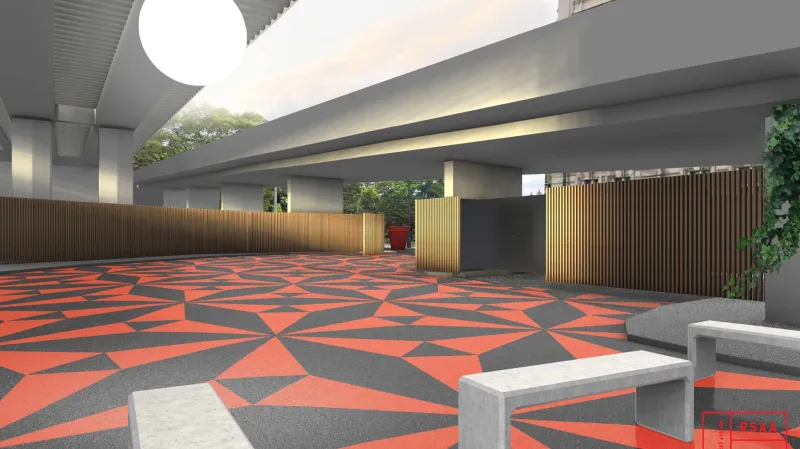 Vizualizace budoucí podoby prostoru u centra Naděje