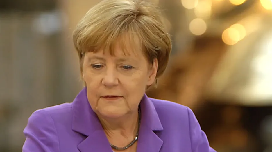 Angela Merkelová při rozhovoru pro ZDF