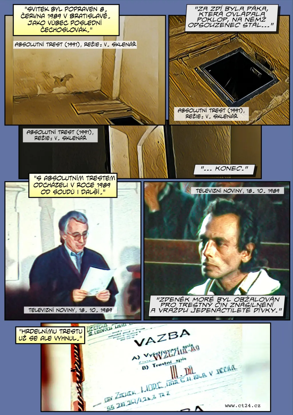 Komiks: Tresty smrti v Československu