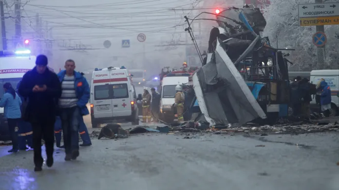 Výbuch trolejbusu ve Volgogradu