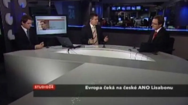 Studio ČT24 - Evropa čeká kvůli Lisabonu na Klause