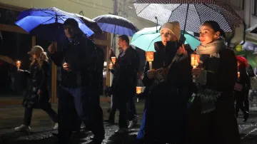 Svíčkový průvod v Ostravě