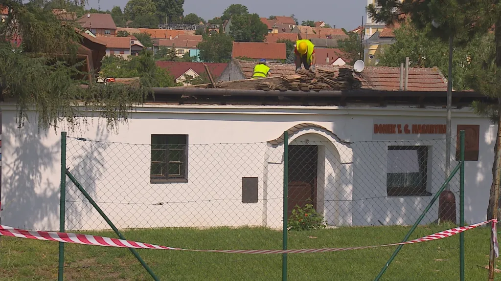 Oprava střechy Domku T.G. Masaryka