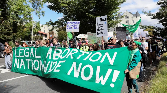 Říjnový protest za právo na potrat ve Washingtonu