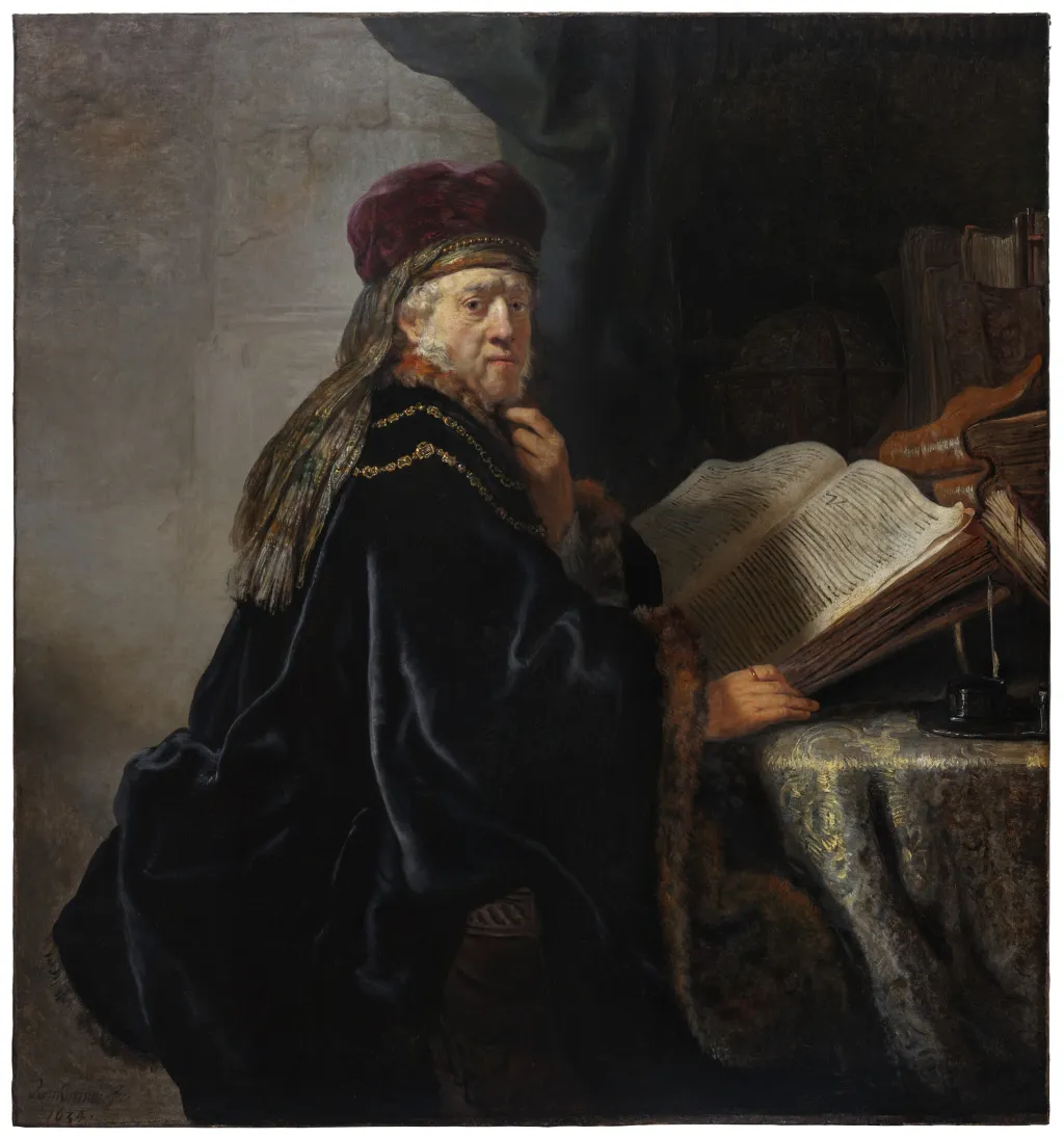 Rembrandt (Palác Kinských, 17. 4. – 30. 8. 2020). Reprezentativní výstavu připravuje NG, společně s Wallrafovo–Richartzovým muzeem v Kolíně nad Rýnem, k 350. výročí úmrtí jednoho z nejvýznamnějších nizozemských malířů. Ústředním dílem výstavy je portrét Učenec ve studovně (na obrázku) z roku 1634. Rembrandtova díla doplní práce jeho současníků i následníků
