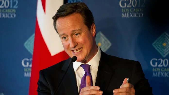 Britský premiér David Cameron na tiskové konferenci summitu G20