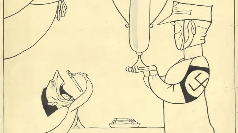 Karikatura Josepha Gobbelse od Františka Bidla