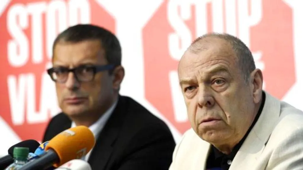 Předseda ČMKOS Jaroslav Zavadil a místopředseda Václav Pícl