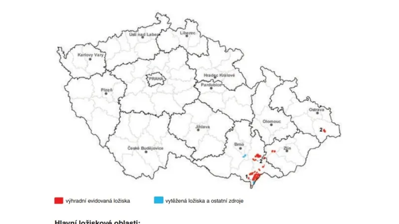 Evidovaná ložiska v České republice