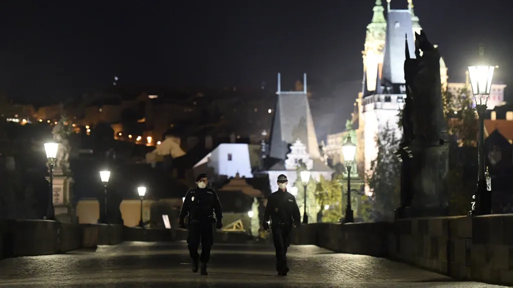 Praha během nouzového stavu a nočního zákazu vycházení