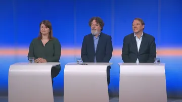 Pavlína Janebová, Arpád Soltész a Luboš Palata v 90' ČT24