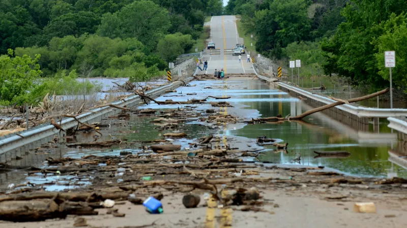Následky záplav v Oklahomě