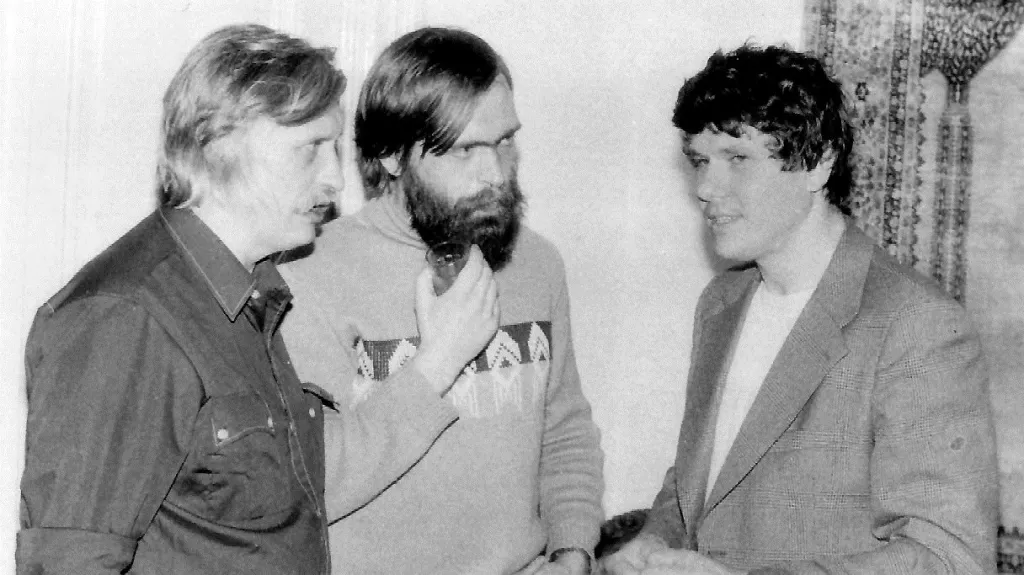 Setkání chartistů Jiřího Dienstbiera, Jiřího Gruntoráda a Václava Malého