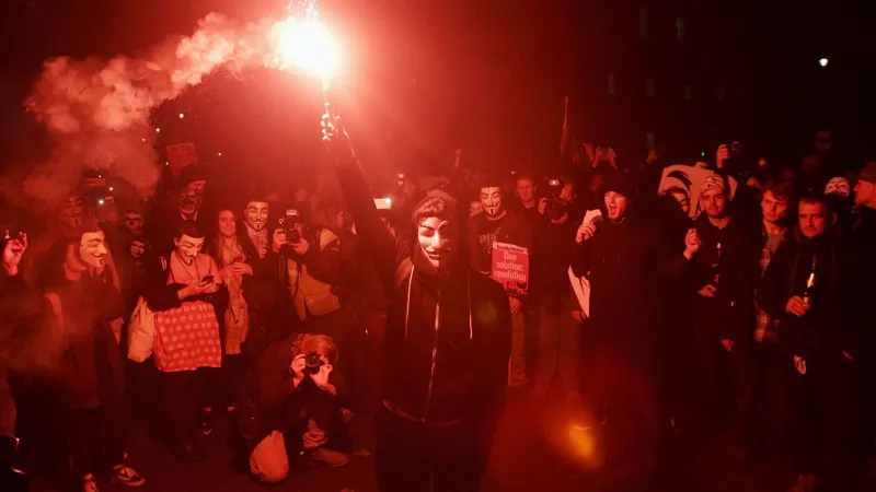 Million Mask March v Londýně