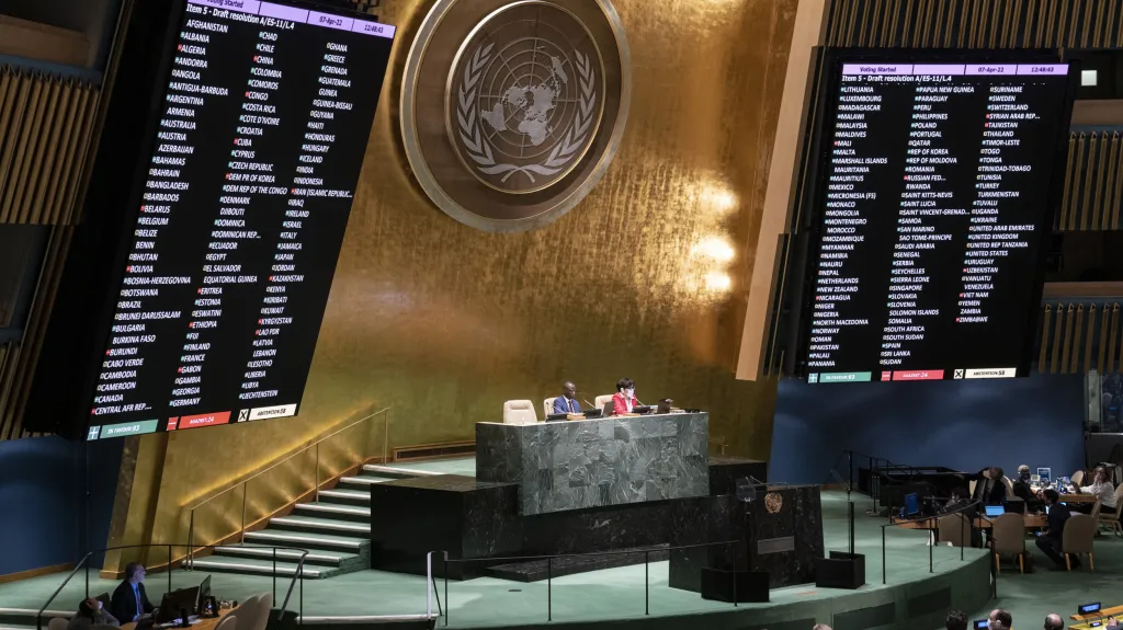 Hlasování o vyloučení Ruska z Rady OSN pro lidská práva