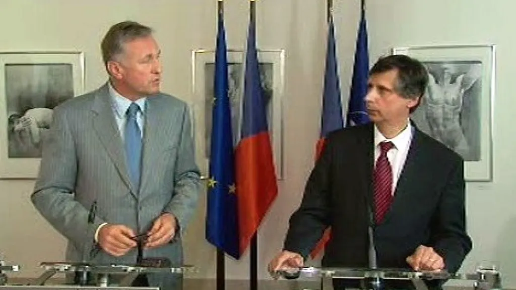 Mirek Topolánek a Jan Fischer