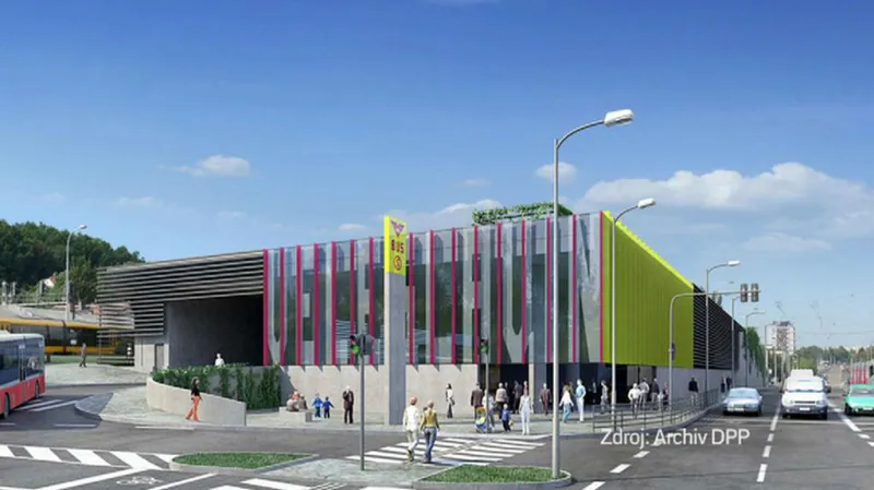 Dopravní terminál mezi nádražím a tramvajovou zastávkou umožní přestup do metra nebo autobusu, bude mít i 600 parkovacích míst.