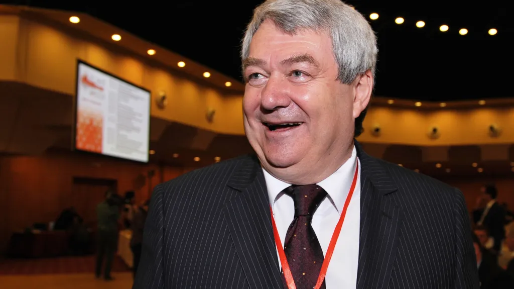 Předseda KSČM Vojtěch Filip na 9. sjezdu strany v Praze