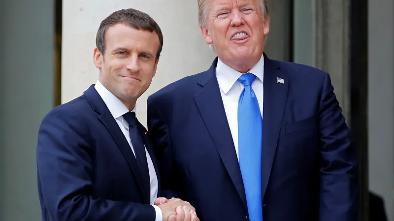Emmanuel Macron a Donald Trump