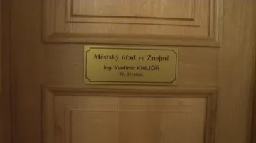 Kancelář bývalého tajemníka Znojma Vladimíra Krejčíře