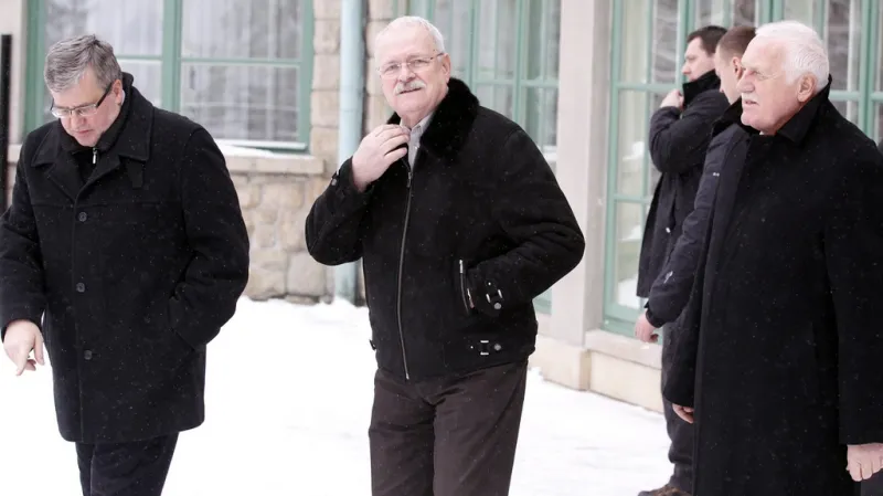 Komorowski, Gašparovič a Klaus na setkání v Polsku