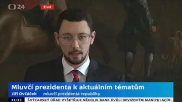 Brífink mluvčího prezidenta republiky Jiřího Ovčáčka k aktuálním tématům