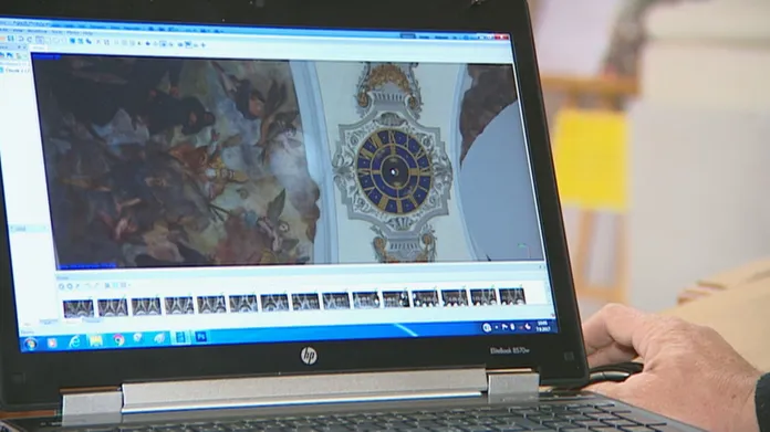 3D skenování klenby baziliky sv. Markéty