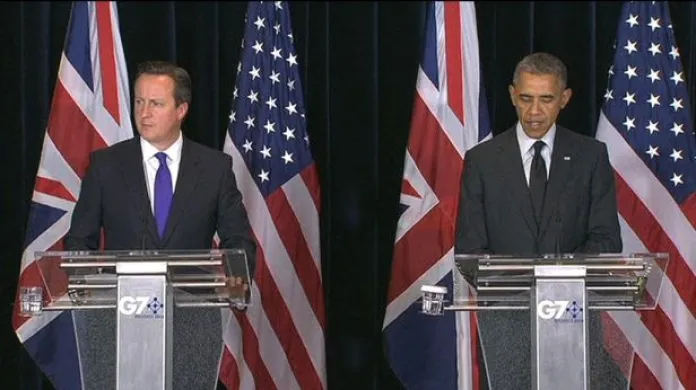 Barack Obama a David Cameron po summitu G7