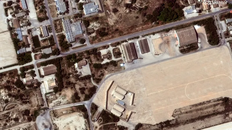 Letecká základna Búšehr před útoky (27. února 2026)