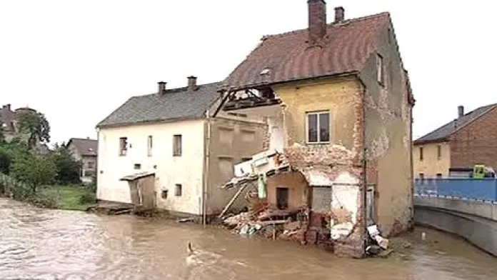 Dům zničený povodní