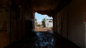 Zkáza po záplavách v Derně