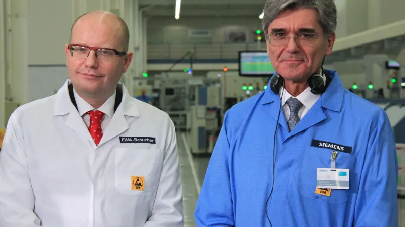 Bohuslav Sobotka a šéf Siemensu Joe Kaeser