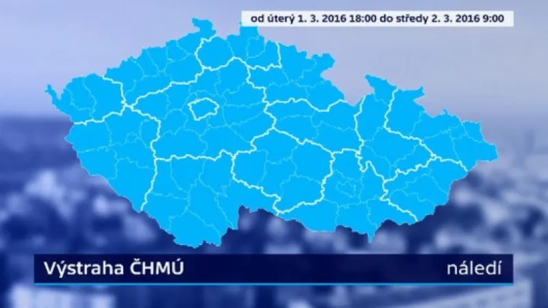 Výstraha na náledí Zdroj: ČT24