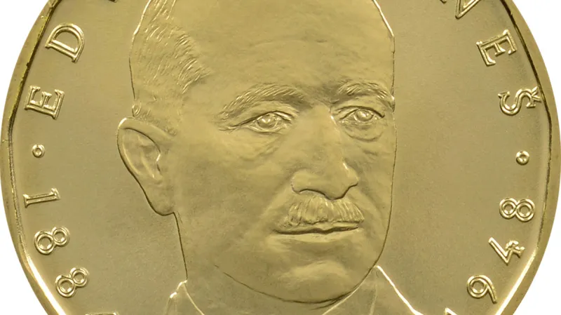 Mince s portrétem Edvarda Beneše