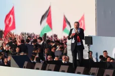 Erdogan legitimizoval Hamás a Izrael označil za okupanta před stovkami tisíc svých podporovatelů