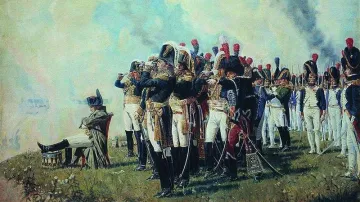 Napoleon při bitvě u Borodina
