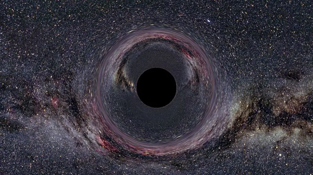 Černá díra - simulovaný vzhled