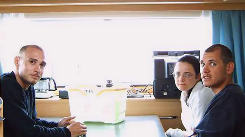 Uwe Mundlos, Beate Zschäpeová a Uwe Böhnhardt (zleva)