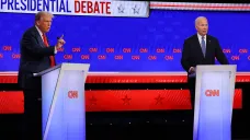 Donald Trump a Joe Biden v předvolební debatě